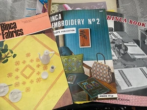3 Vintage Binca Embroidery Pattern Booklets No. 2, N42 & Binca Fabrics 976 - Picture 1 of 15
