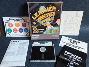 Leather Goddesses of Phobos 1986 Infocom Apple II Vintage Video Game + Manuals - Picture 1 of 18