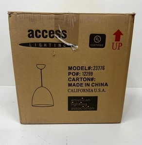 Access Lighting Nostalgia Round Dome 1-Light Matte Black Pendant 23776 - Picture 1 of 2