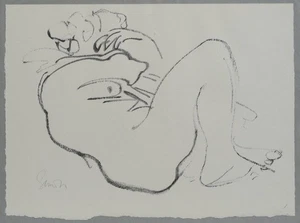 Sidney Simon (1917 - 1997) Ink Drawing of a Reclined Figure, Well Listed - Picture 1 of 4