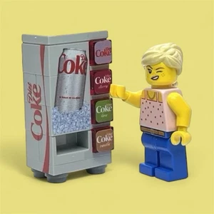 Lego Custom Diet Coke Soda Coke Vending Machine Made From LEGO Bricks Town City - Picture 1 of 2