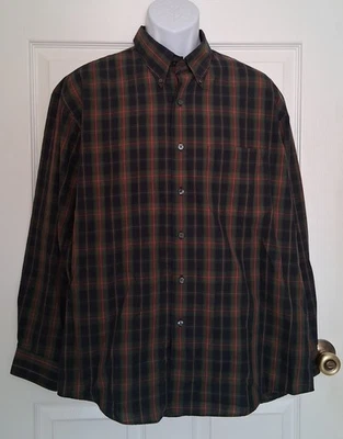 Van Heusen Men's Wrinkle Stain Free Long Sleeve Navy Plaid Shirt Sz L 16, 16.5 - Image 1 of 4