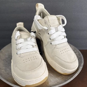 G-Star Raw Rackam Yard niedrige Schuhe Größe 6 Wildleder-Mix Damen Biskuit Freizeit Mama - Bild 1 von 19