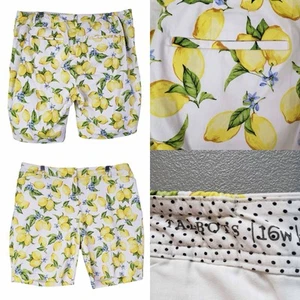 Talbots Perfect Shorts Women’s Plus Size 16W White Lemons Chino Bermuda - Picture 1 of 9