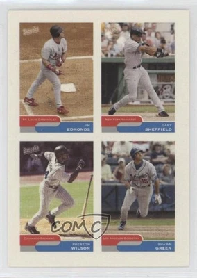 Pegatinas Topps Bazooka 2004 4 en 1 Jim Edmonds Gary Sheffield Preston Wilson #23 Foto 1 de 2