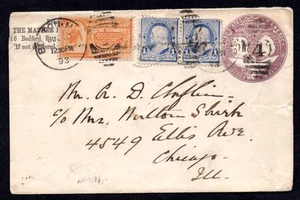 US 1893 SCOTT #U349 UPRATED WITH THE SPECIAL DELIVERY STAMP COLUMBIAN EXPOSITION - Picture 1 of 2