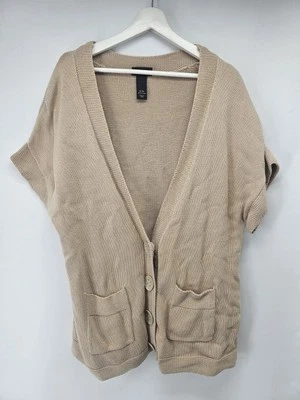 Cárdigan mujer Lane Bryant beige manga corta talla 18/20 algodón Foto 1 de 4