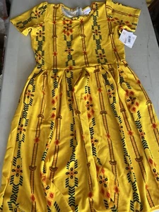 LuLaRoe XL Amelia Kleid Taschen Reißverschluss XL hellgelb Southwestern #994 - Bild 1 von 6