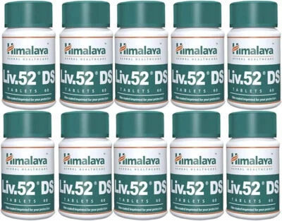 HIMALAYA Pack of 10 Bottles LIV52 DS, Free & Fast Shipping Worldwide ( Total 600 tab )..