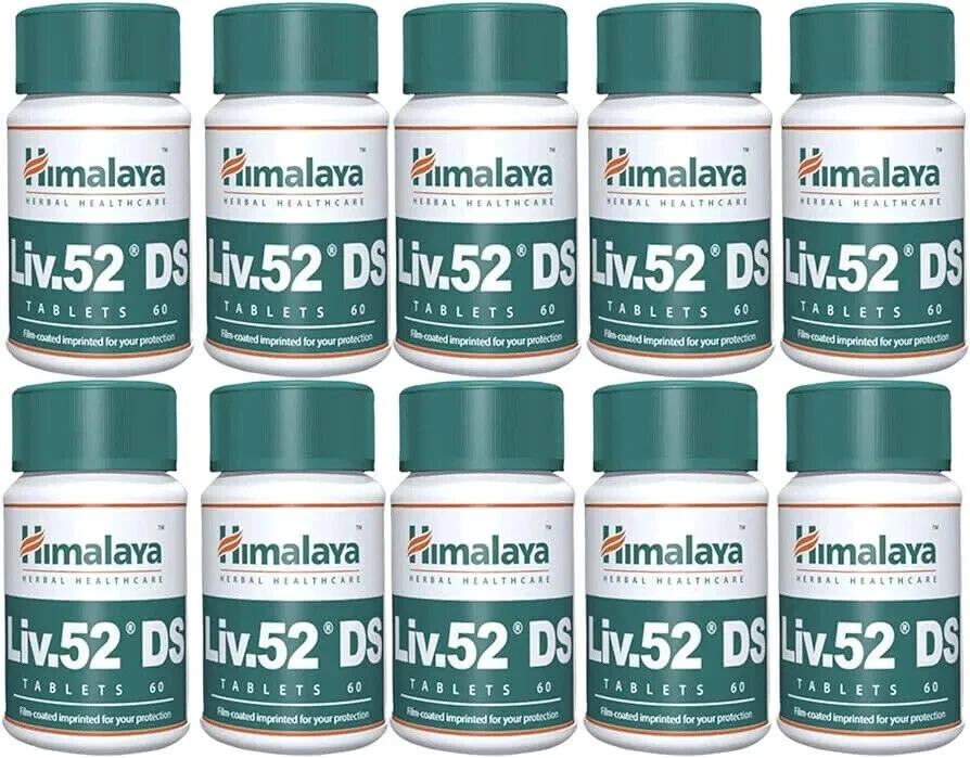 HIMALAYA Pack of 10 Bottles LIV52 DS, Free & Fast Shipping Worldwide ( Total 600 tab )..
