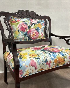 BEST VALUE 4 Drapes Swavelle Glendburn PEONY Modern Flowery Splash Huge Print - Picture 1 of 8
