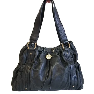 MICHAEL Michael Kors Cartera Negro Cuero Suave Bolso con Cordón de Hombro Slouch - Imagen 1 de 12