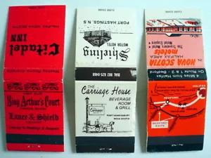 TRES AÑOS 70 NOVA SCOTIA HOTELES-MOTELES FÓSFOROS **** 3 ANC. CAJAS DE FÓSFOROS - Imagen 1 de 5