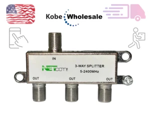 PACK 2 of 3-way Cable TV Splitter 3 way coax signal split Antenna RG6 - Picture 1 of 2