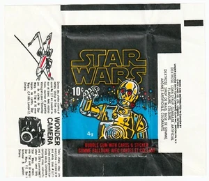 1- 1977 Topps "O-Pee-Chee" Star Wars Series 1 Wax Wrapper. Wonder Camera Var. - Picture 1 of 1