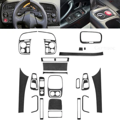 Полный комплект наклеек отделки салона из углеродного волокна для Honda S2000 2000-2003 28 шт. - Изображение 1 из 4
