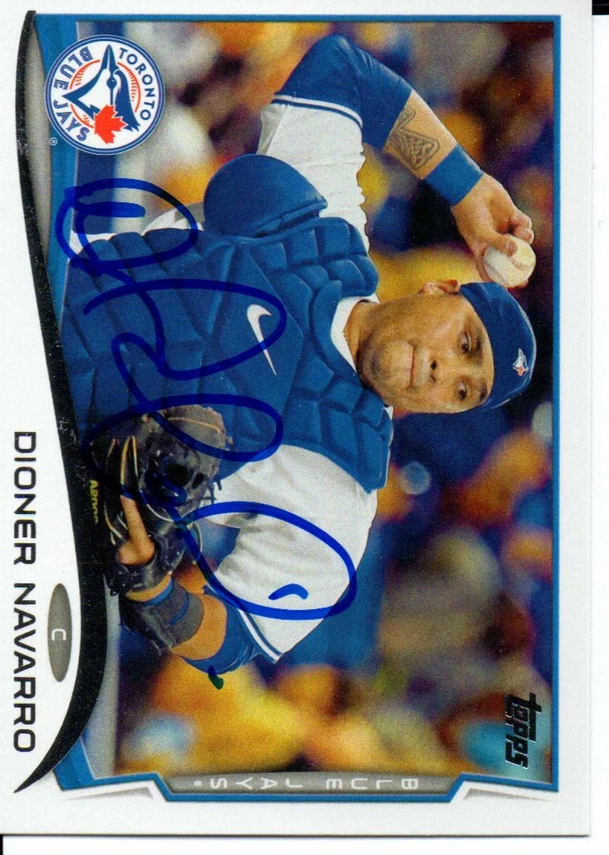 Dioner Navarro Toronto Blue Jays 2014 Topps Update Autographed Signed Card - Image 1 of 1