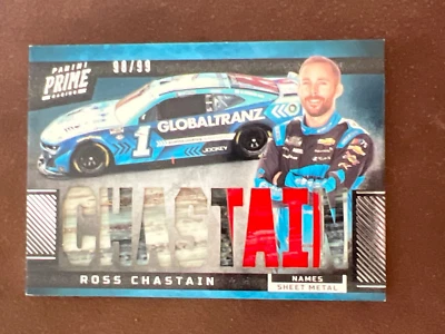 2023 Panini Prime Racing Ross Chastain Names Sheet Metal 98/99 N-RCH Sweet Relic - Image 1 of 2