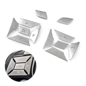 Silver Chrome For Mercedes A B C E Ml Gl Class W176 Steering Wheel Button Cover - Picture 1 of 4