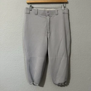 Majestic Unisex Youth Light Gray Baseball Shorts Size L Sporty Athletic Outfit - Picture 1 of 12