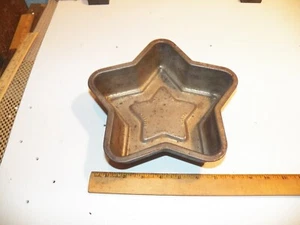 Sartén de pastel/molde de gelatina vintage de 8" lata en forma de estrella en forma de estrella - Imagen 1 de 6