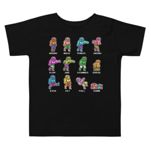 ABOBO Toddler Tee NES - Double Dragon/ River City Ransom Beat'em Up 80's Gaming - Picture 1 of 5