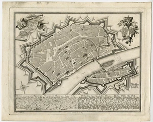 Antique Print-GATE-STREET-FRANKFURT AM MAIN-GERMANY-Kleiner-Heumann-1738 - Picture 1 of 1