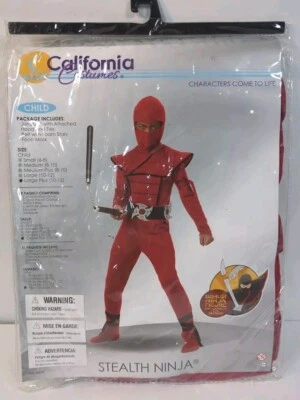 НОВЫЙ ~ детский костюм для Хэллоуина Stealth ниндзя California костюмы размер. 10-12 - Изображение 1 из 3