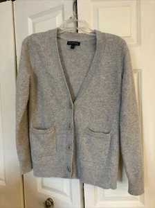 Banana republic Italian Wool Cashmere Gray women’s M Cardigan Pit-pit 18 - Picture 1 of 4