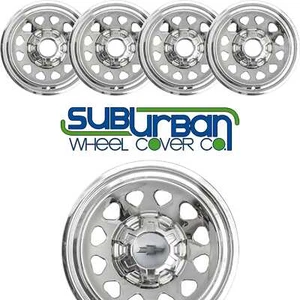 FITS 2023-2024 Chevrolet Colorado WT # IMP-100X17" Chrome Wheel Skins NEW SET/4 - Picture 1 of 9