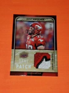 2015 Upper Deck CFL Spiel Trikots Patches #GJRP Rene Paredes SN 13/15 3 Farben - Bild 1 von 2