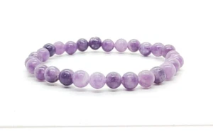 Pulsera de piedras preciosas Lepidolite 6 mm - Imagen 1 de 2
