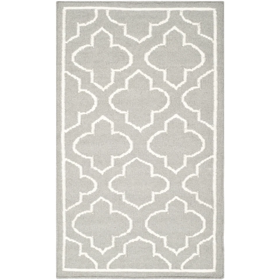 Safavieh Grey/ Ivory Flat weave Wool Area Rug 2' 6 x 4' - Image 1 of 1
