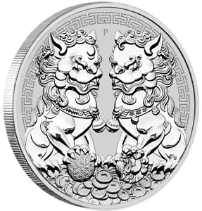 1 dólar Guardian Lions - Double Pixiu Australia 1 oz plata 2020 - Imagen 1 de 1