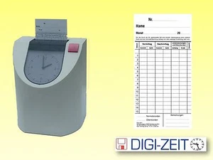 Stempelkarten 86x180mm für Stempeluhr PERFECT 2005 TENOCARD 05    je Pack 100 St - Bild 1 von 3