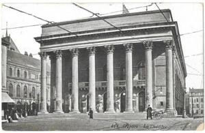 DIJON (21) le Théâtre Côte d'Or  CPA noir et blanc animée écrite  - Picture 1 of 2