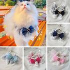 towel Cat Necklace Pearl Collar Lace Bowknot Dog Neckerchief Puppy String Bib