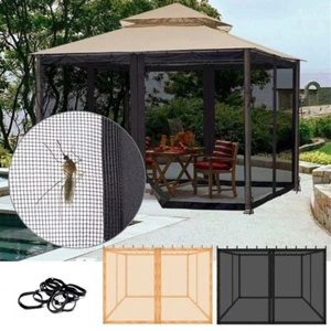 Mosquitera de repuesto para gazebo 4 paneles paredes laterales con doble cremallera - Imagen 1 de 33