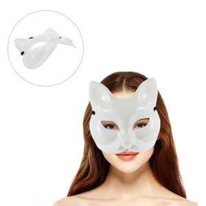 4 Pcs Artistic Design Mask Fox Miss Blank Masks Decorate - Afbeelding 1 van 12