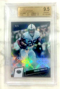 SAQUON BARKLEY RC BGS 9.5 GEM MINT w/10 SERIAL # 4/5 PANINI NATIONAL CONVENTION - Picture 1 of 2
