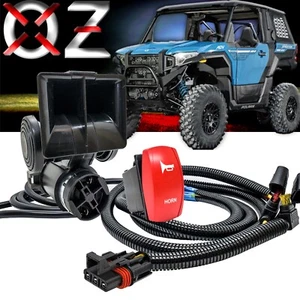 Air Horn Kit Red Rocker Pulse Power Busbar Plug Wire Harness Polaris RZR XP ADV - Picture 1 of 9
