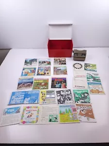 View Master Lot of 12 Slide Set & Booklets in Storage Box Batman, Disney - Picture 1 of 9