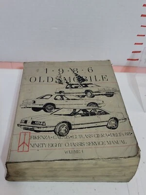 1986 Oldsmobile Calais 88 98 Cutlass Ciera Firenza Shop Service Manual 86 olds Foto 1 de 4