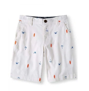 Pantalones cortos delanteros planos para niños ~ cintura ajustable ~ mezcla de algodón ~ talla 7 - Imagen 1 de 3