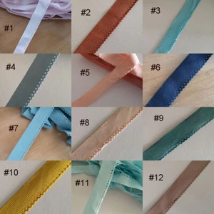 Mini borde de vieira/cinta/costura de encaje elástico/spandex de 5 yardas de 0,75" de ancho zhj17 - Imagen 1 de 13