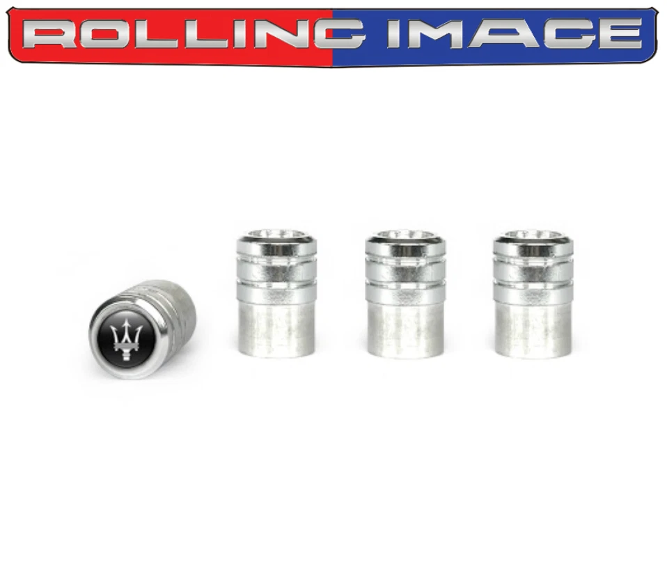 NOVA tampa de pneu de haste de válvula de prata Maserati alumínio premium (frete grátis para os EUA) - Imagem 1 de 1