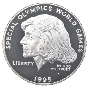 1995-P Proof Special Olympics Commemorative Silver Dollar $1 - Picture 1 of 3