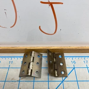 ¿De colección inoxidable? Bisagra a tope de puerta de gabinete con punta de bola de latón ~ 1,5 x 2 rango limitado - Imagen 1 de 8