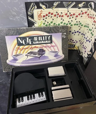 Noteability Rhythm & Clues Piano Playing Board Game Complete  Vintage 1990 - Image 1 of 4