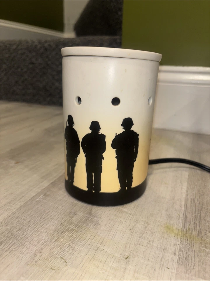 US Army Themed Scentsy Pot Wax Warmer Candle Holder Military Soldier Man Cave - Image 1 of 4